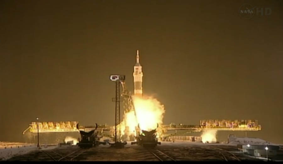 Russian Rocket Launches Astronauts on Holiday Space Station Trip